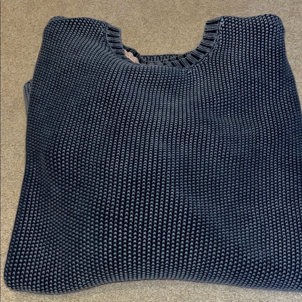 Slate blue cotton top